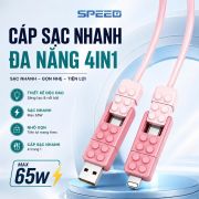 Cáp Sạc Đa Năng Lego – 4 in 1 (Màu Hồng)